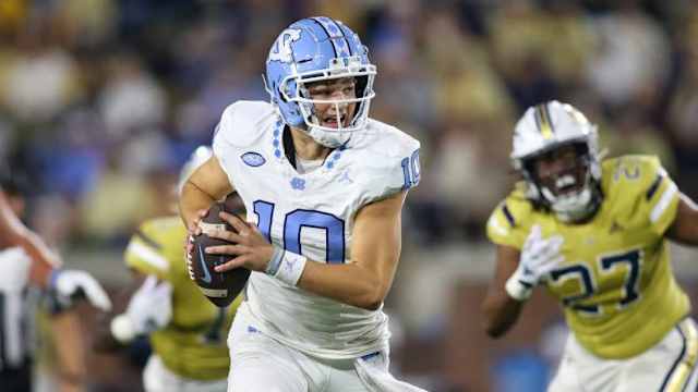 North Carolina quarterback Drake Maye